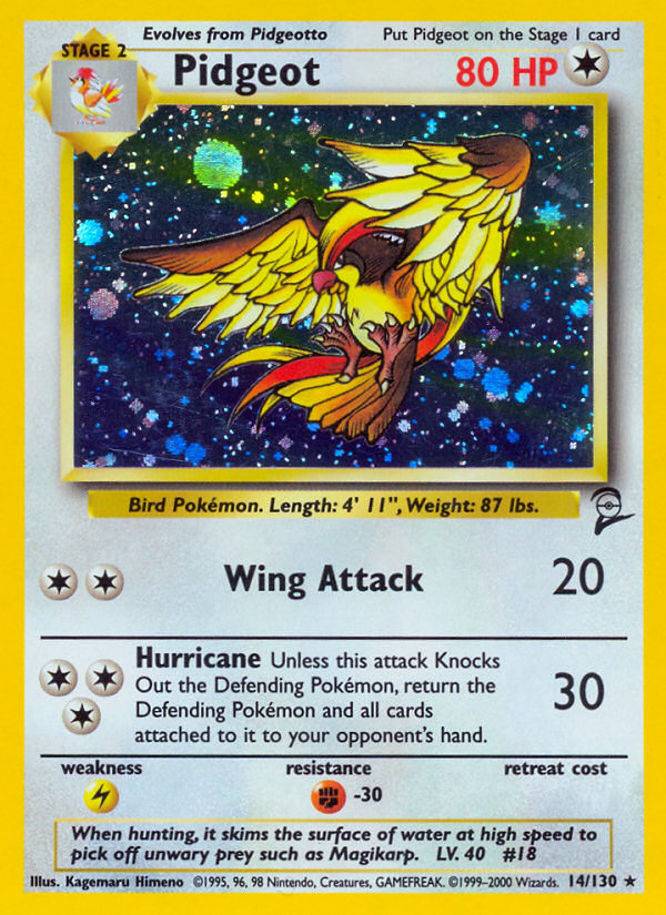 Pidgeot (14/130) [Base Set 2] | Galactic Gamez