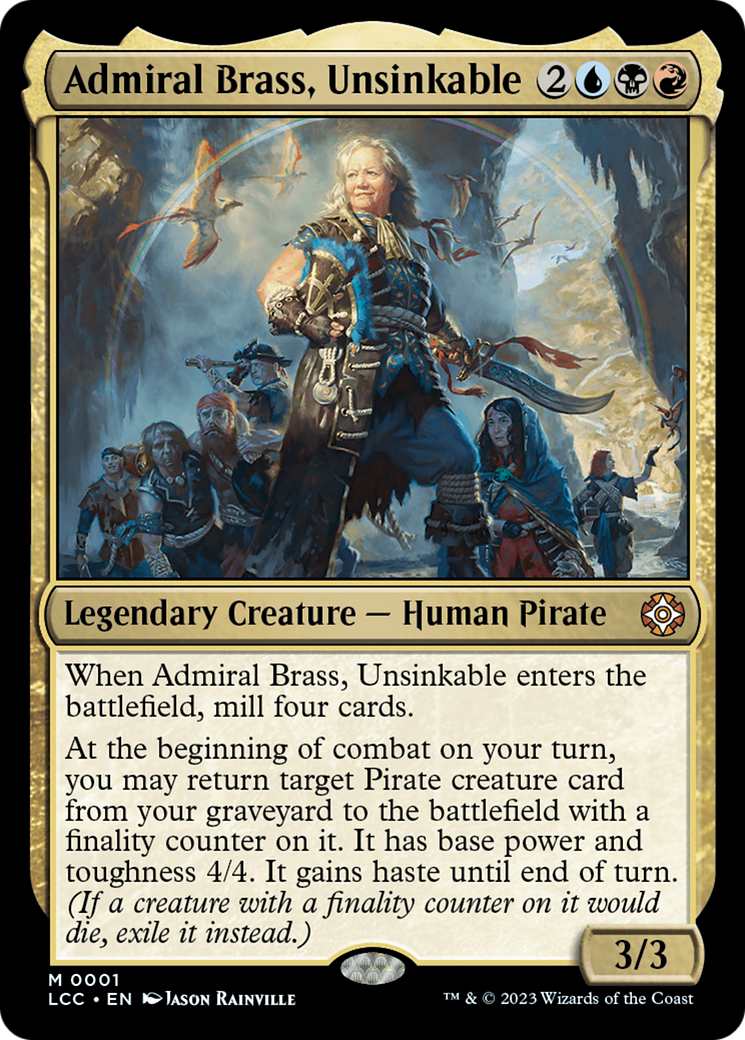 Admiral Brass, Unsinkable (Display Commander) [The Lost Caverns of Ixalan Commander] | Galactic Gamez