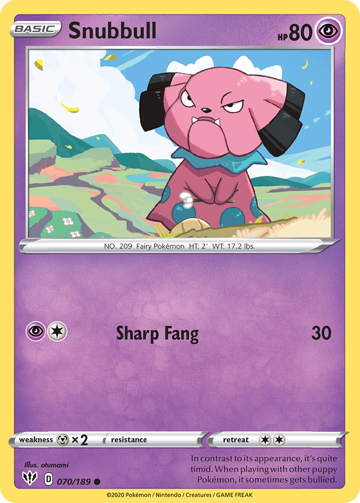 Snubbull (070/189) [Sword & Shield: Darkness Ablaze] | Galactic Gamez