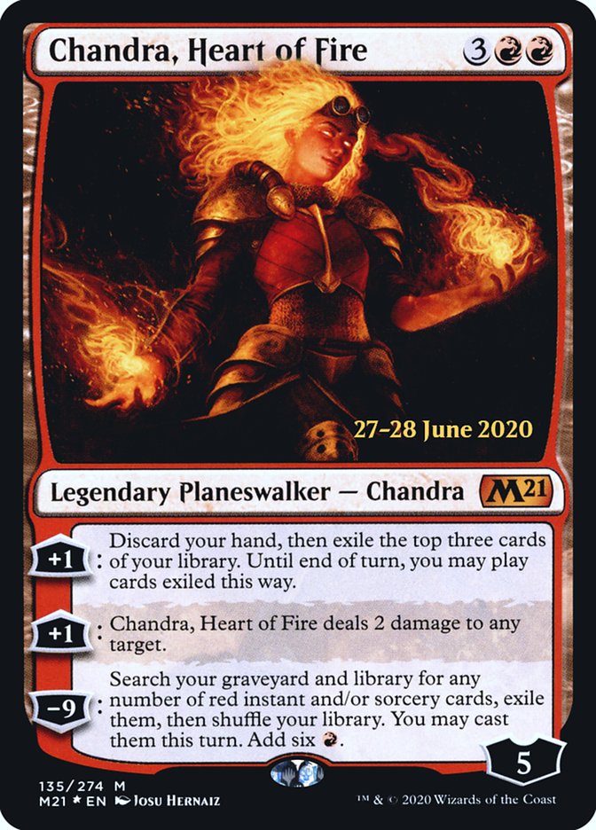 Chandra, Heart of Fire  [Core Set 2021 Prerelease Promos] | Galactic Gamez
