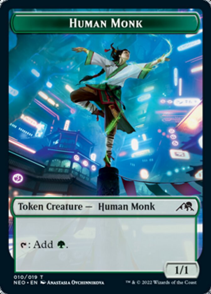 Human Monk Token [Kamigawa: Neon Dynasty Tokens] | Galactic Gamez