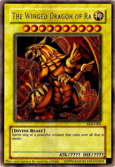 The Winged Dragon of Ra [DOD-001] Prismatic Secret Rare | Galactic Gamez