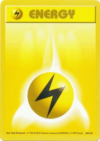 Lightning Energy (100/102) [Base Set Shadowless Unlimited] | Galactic Gamez