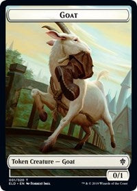 Goat // Food (18) Double-sided Token [Throne of Eldraine Tokens] | Galactic Gamez