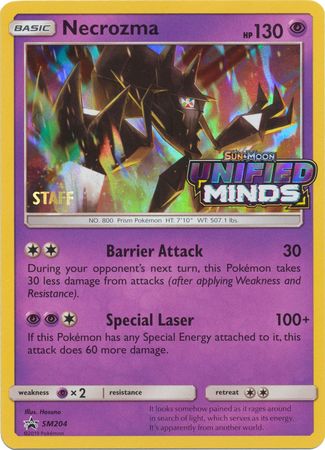 Necrozma (SM204) (Staff Prerelease Promo) [Sun & Moon: Black Star Promos] | Galactic Gamez