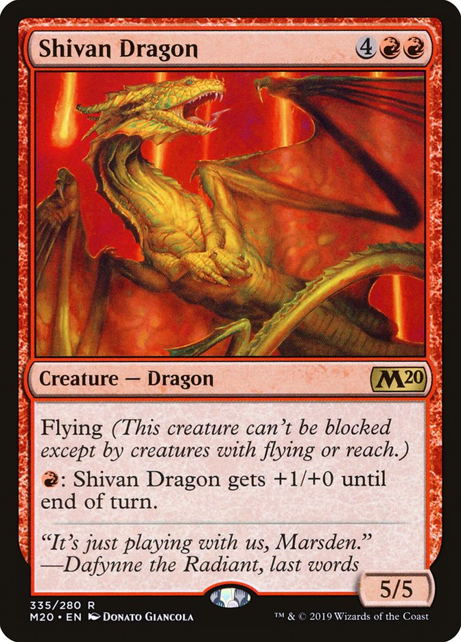 Shivan Dragon [Core Set 2020] | Galactic Gamez