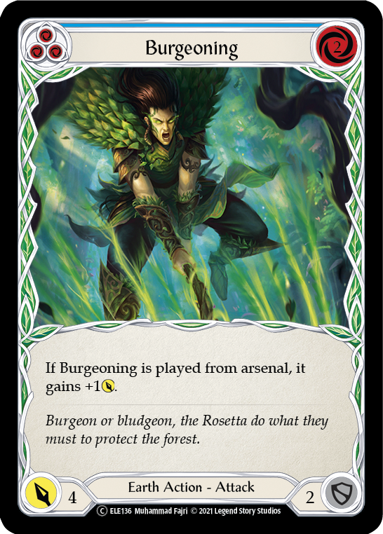 Burgeoning (Blue) [U-ELE136] Unlimited Rainbow Foil | Galactic Gamez