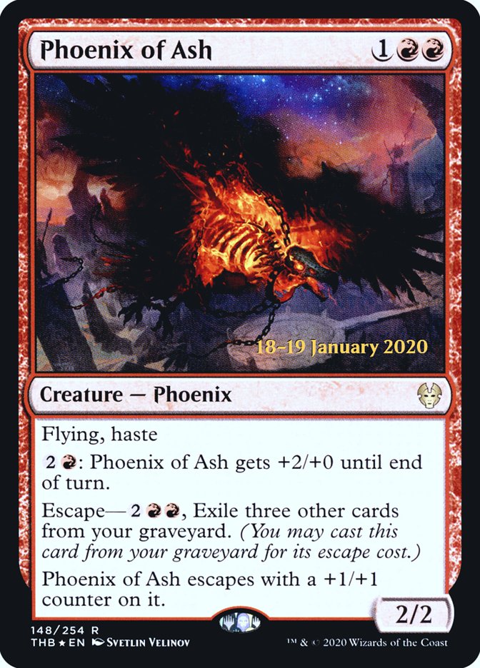 Phoenix of Ash [Theros Beyond Death Prerelease Promos] | Galactic Gamez