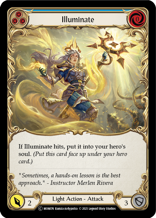 Illuminate (Blue) (Rainbow Foil) [U-MON074-RF] Unlimited Edition Rainbow Foil | Galactic Gamez