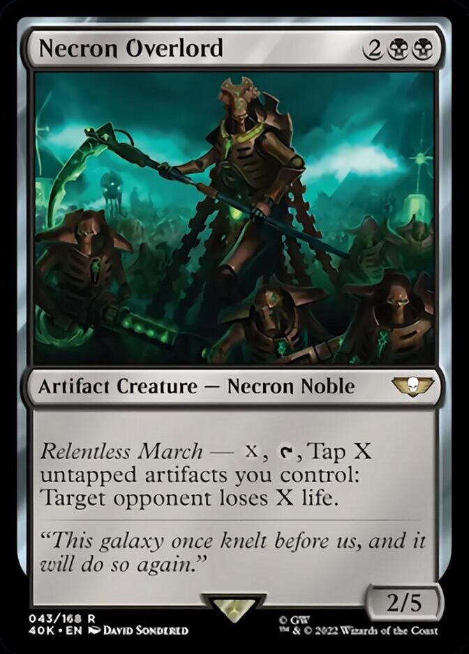 Necron Overlord (Surge Foil) [Universes Beyond: Warhammer 40,000] | Galactic Gamez