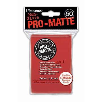 50ct Pro-Matte Red Standard Deck Protectors | Galactic Gamez