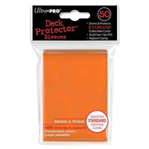 50ct Orange Standard Deck Protectors | Galactic Gamez