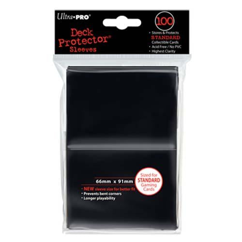 100ct Black Standard Deck Protectors | Galactic Gamez