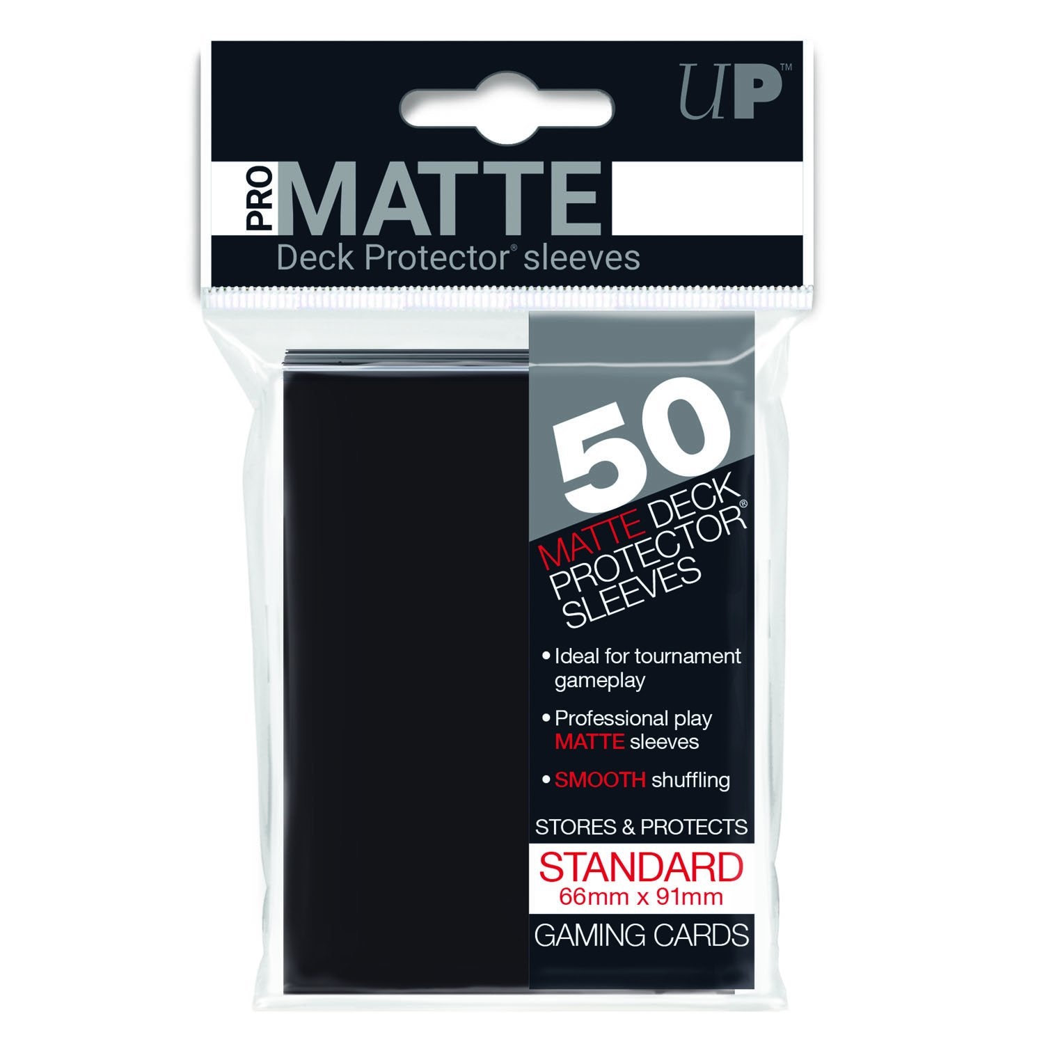 50ct Pro-Matte Black Standard Deck Protectors | Galactic Gamez