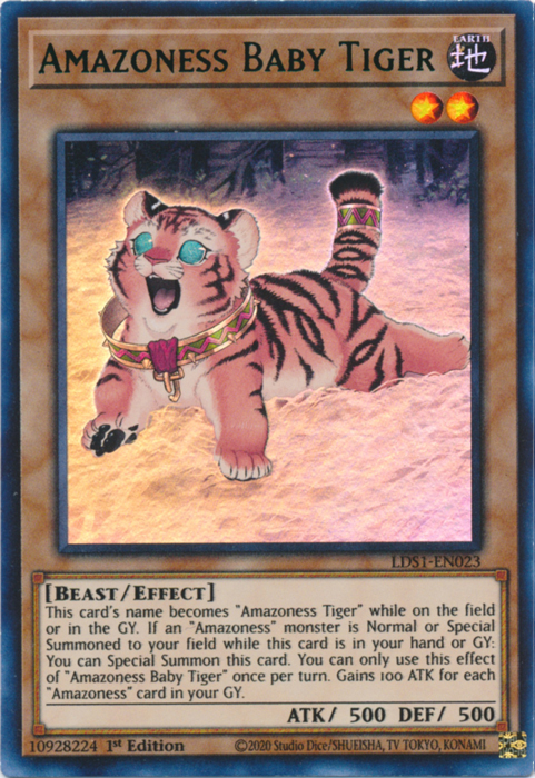 Amazoness Baby Tiger (Green) [LDS1-EN023] Ultra Rare | Galactic Gamez