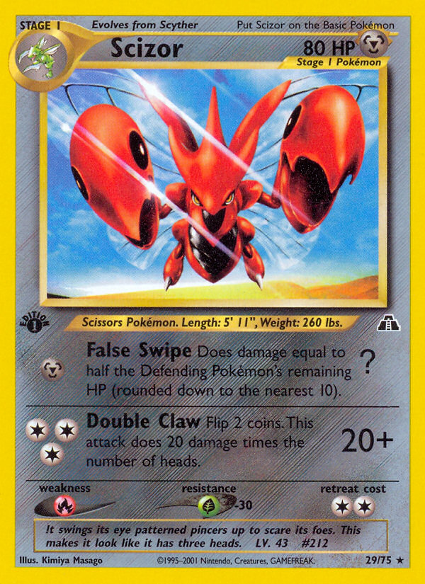 Scizor (29/75) [Neo Discovery 1st Edition] | Galactic Gamez