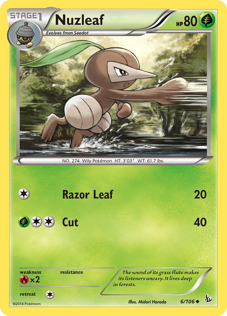 Nuzleaf (6/106) [XY: Flashfire] | Galactic Gamez