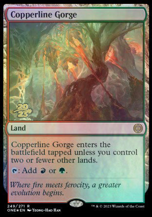 Copperline Gorge [Phyrexia: All Will Be One Prerelease Promos] | Galactic Gamez