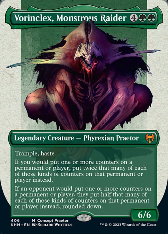 Vorinclex, Monstrous Raider (Borderless Concept Praetors) [Phyrexia: All Will Be One] | Galactic Gamez