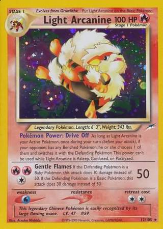 Light Arcanine (12/105) [Neo Destiny Unlimited] | Galactic Gamez