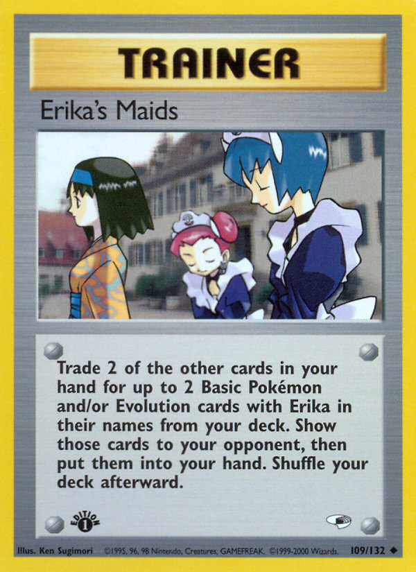 Erika's Maids (109/132) [Gym Heroes 1st Edition] | Galactic Gamez