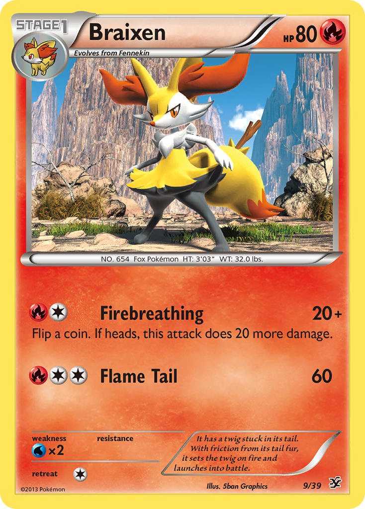 Braixen (9/39) [XY: Kalos Starter Set] | Galactic Gamez