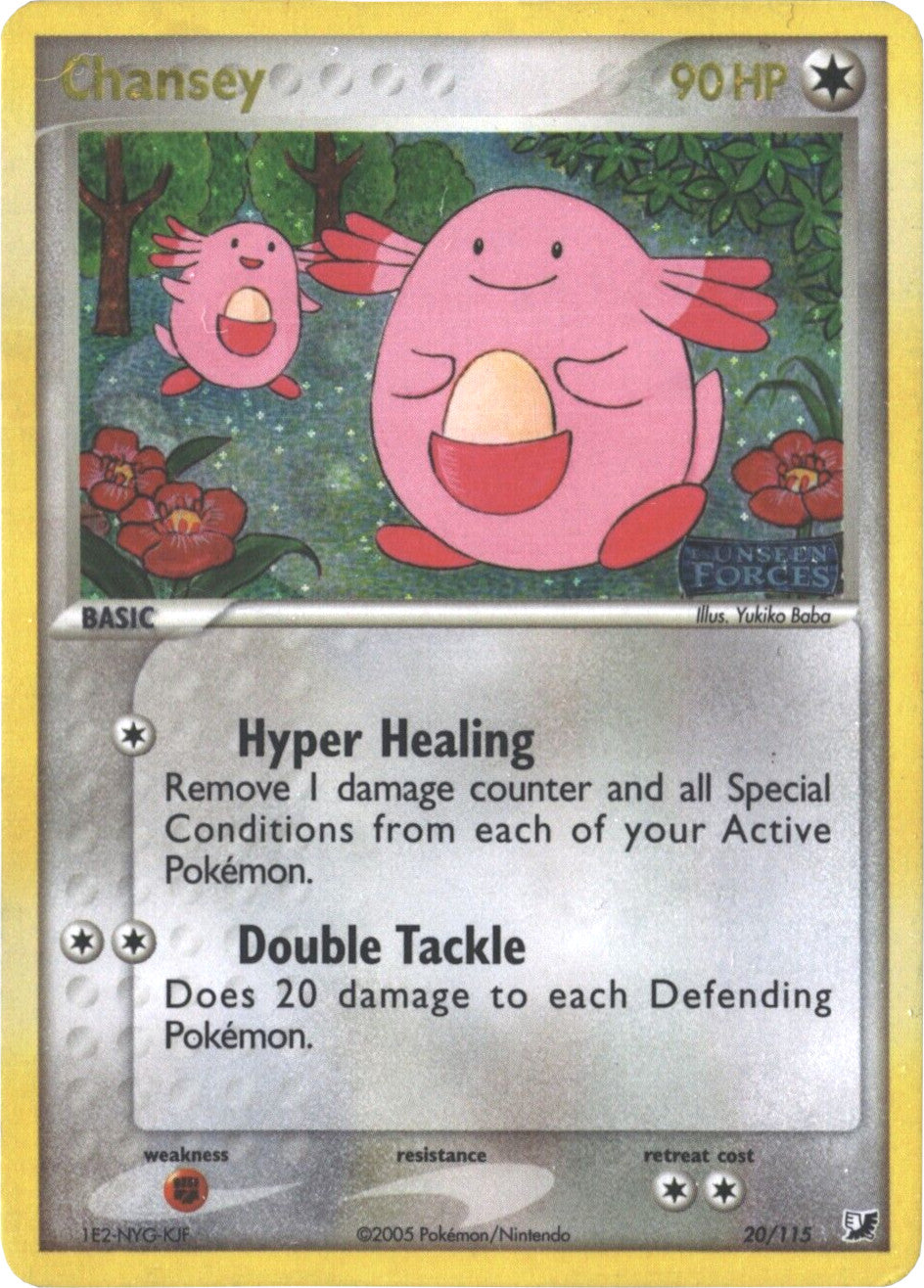 Chansey (20/115) (Stamped) [EX: Unseen Forces] | Galactic Gamez