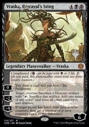 Vraska, Betrayal's Sting (Promo Pack) [Phyrexia: All Will Be One Promos] | Galactic Gamez