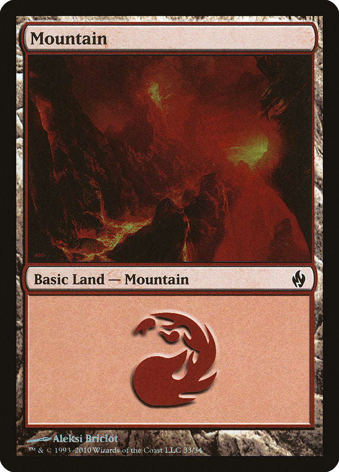 Mountain (33) [Premium Deck Series: Fire and Lightning] | Galactic Gamez