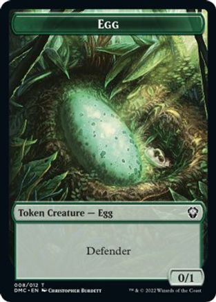 Snake // Egg Double-sided Token [Dominaria United Commander Tokens] | Galactic Gamez