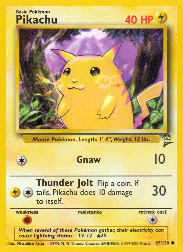 Pikachu (87/130) [Base Set 2] | Galactic Gamez