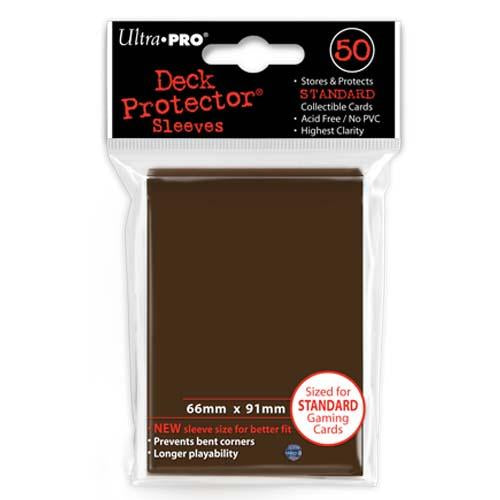 50ct Brown Standard Deck Protectors | Galactic Gamez