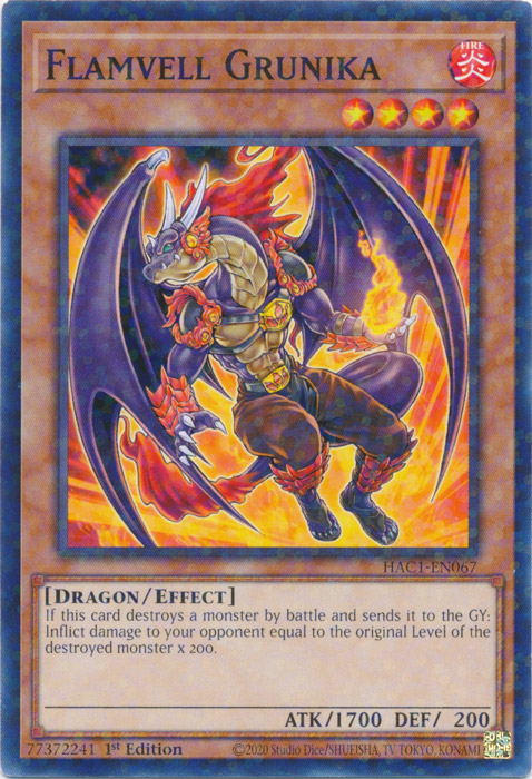 Flamvell Grunika (Duel Terminal) [HAC1-EN067] Common | Galactic Gamez