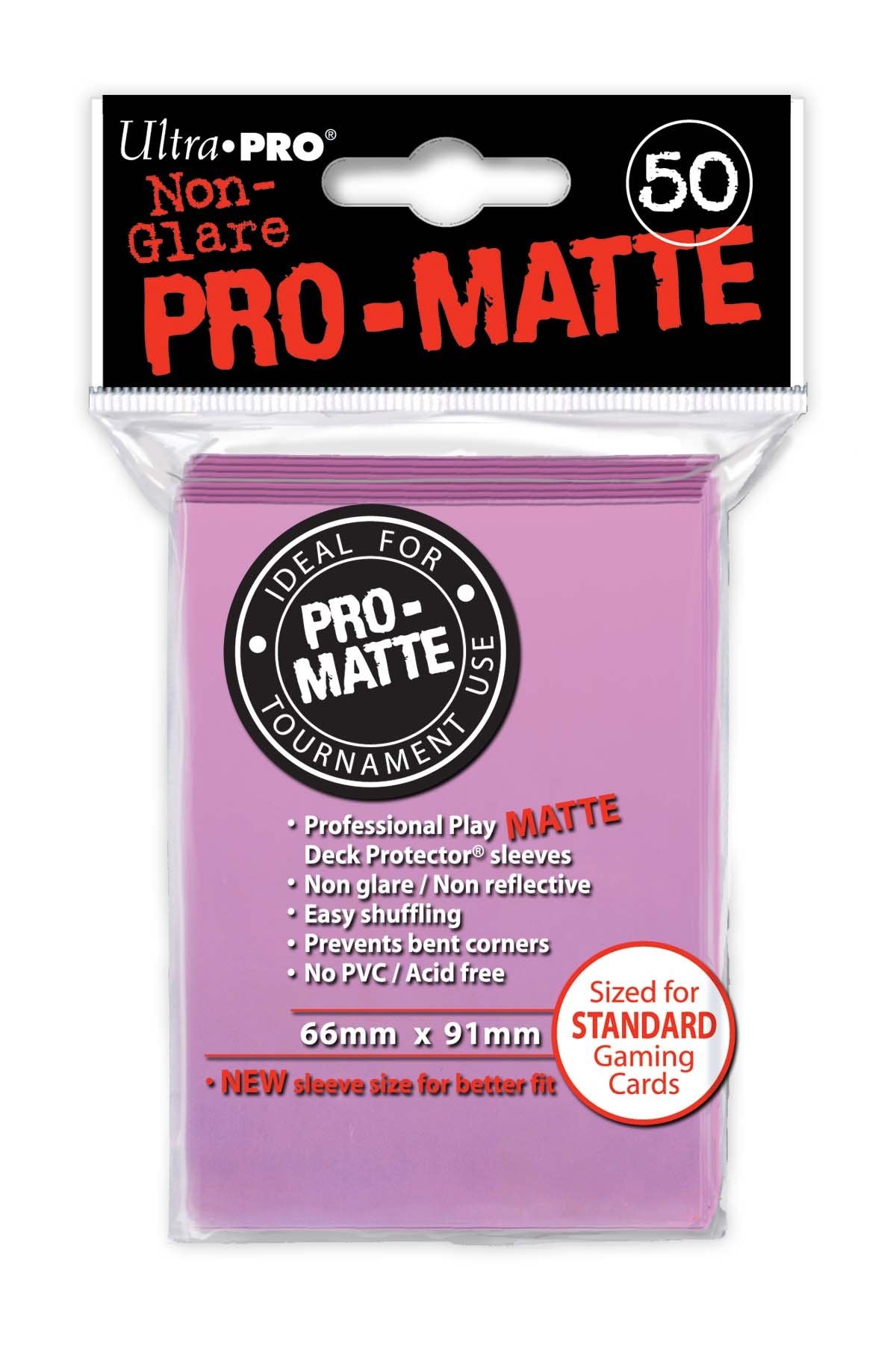 50ct Pro-Matte Pink Standard Deck Protectors | Galactic Gamez