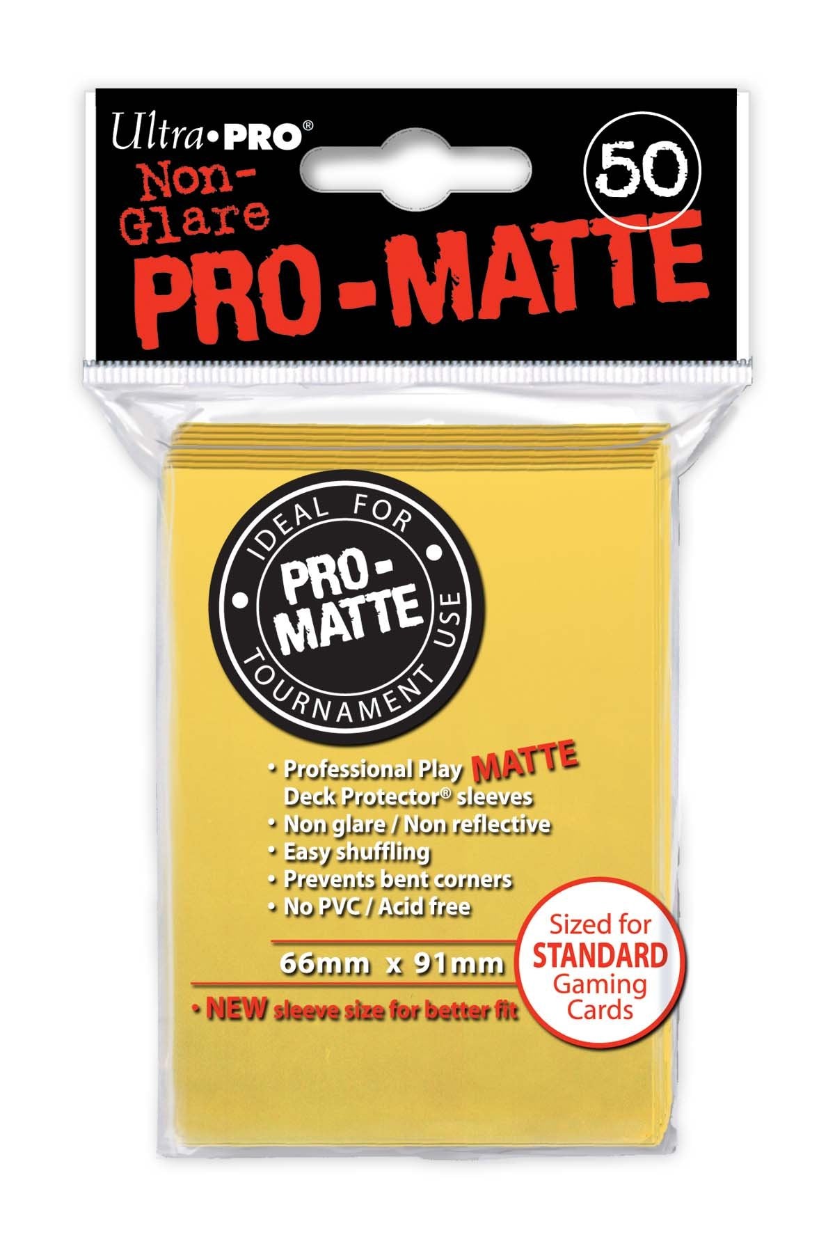 50ct Pro-Matte Yellow Standard Deck Protectors | Galactic Gamez