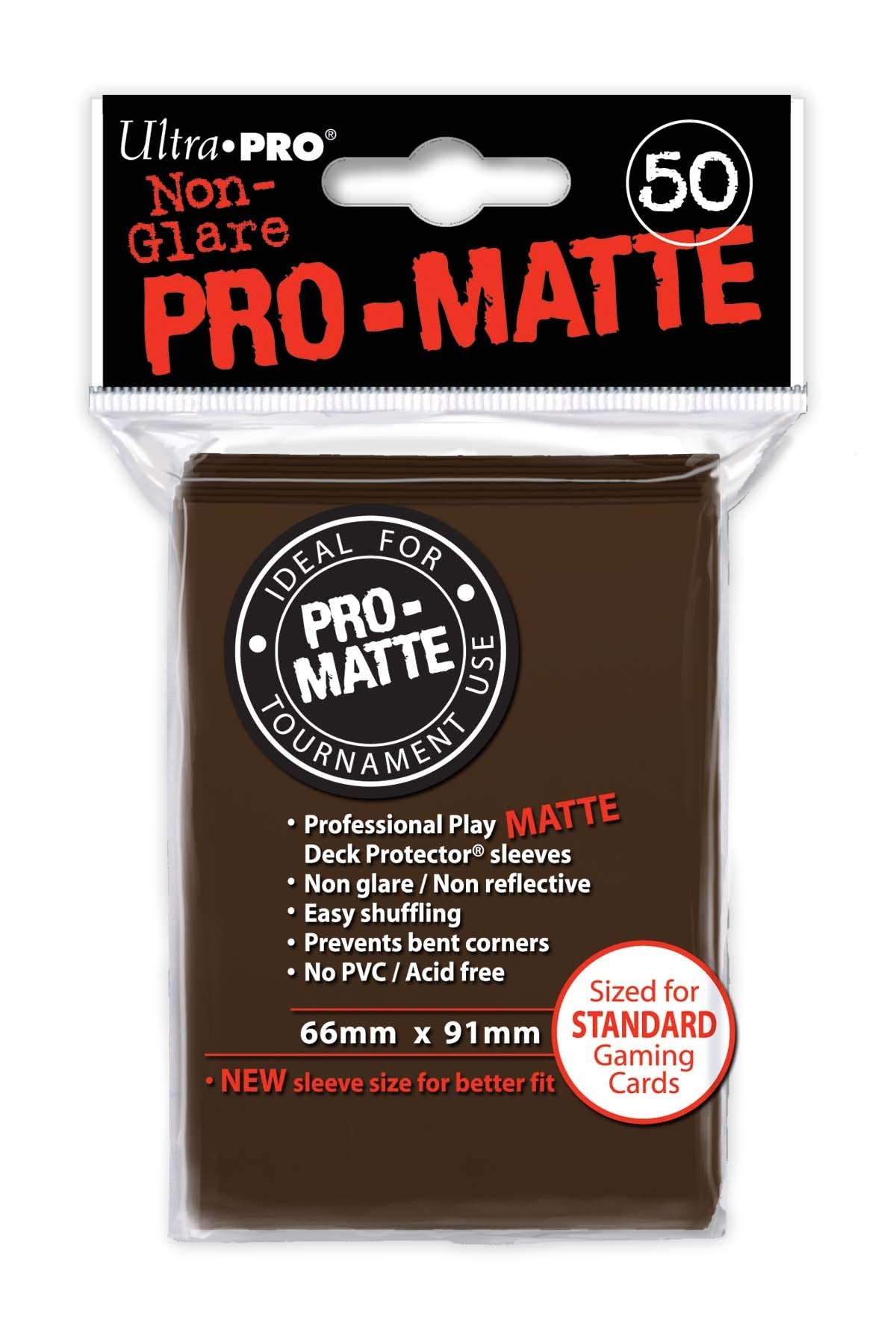 50ct Pro-Matte Brown Standard Deck Protectors | Galactic Gamez