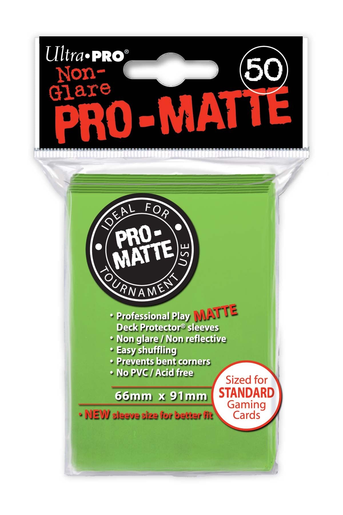 50ct Pro-Matte Lime Green Standard Deck Protectors | Galactic Gamez