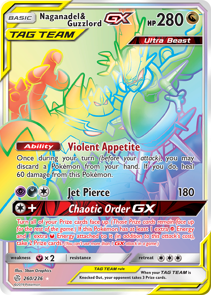 Naganadel & Guzzlord GX (260/236) [Sun & Moon: Cosmic Eclipse] | Galactic Gamez