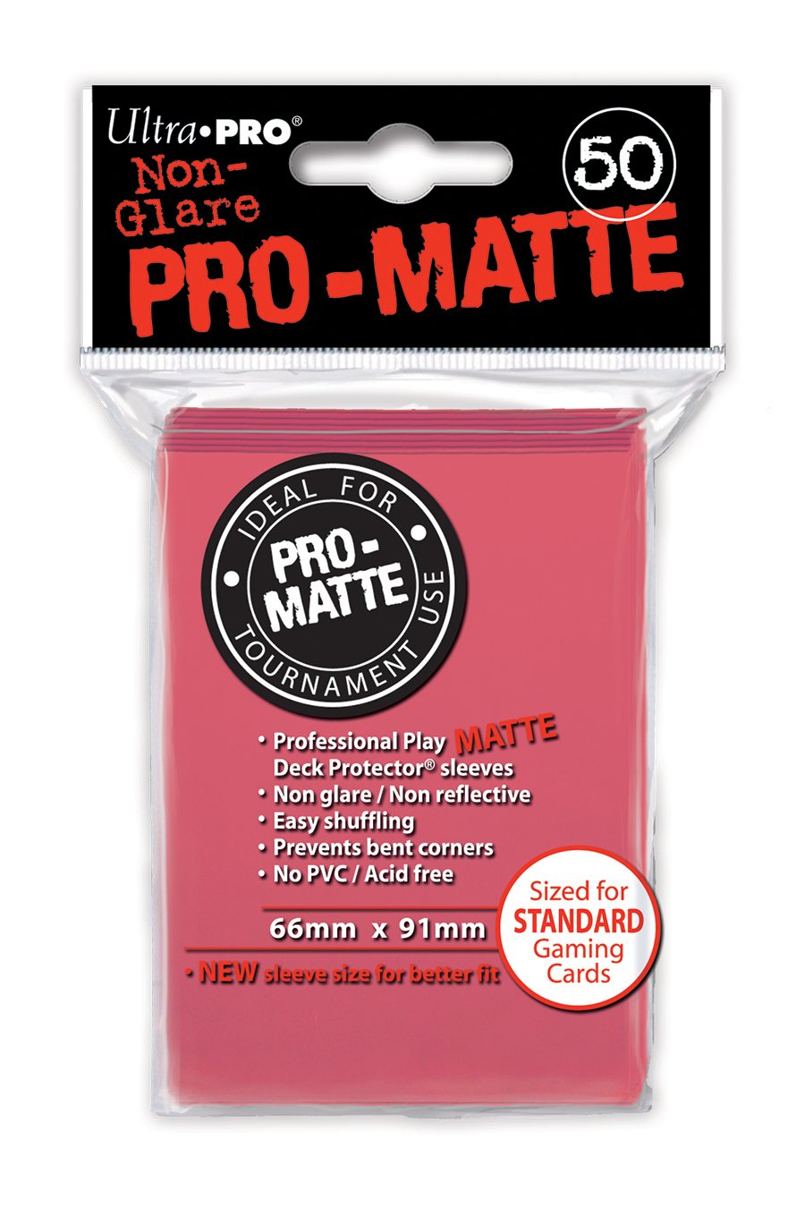 50ct Pro-Matte Fuchsia Standard Deck Protectors | Galactic Gamez