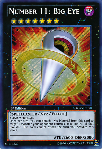 Number 11: Big Eye [GAOV-EN090] Secret Rare | Galactic Gamez