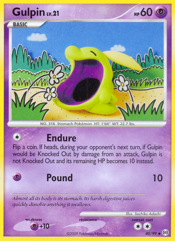 Gulpin (40/99) [Platinum: Arceus] | Galactic Gamez