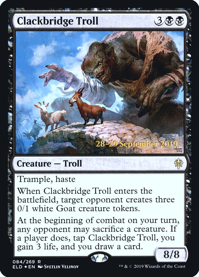 Clackbridge Troll  [Throne of Eldraine Prerelease Promos] | Galactic Gamez