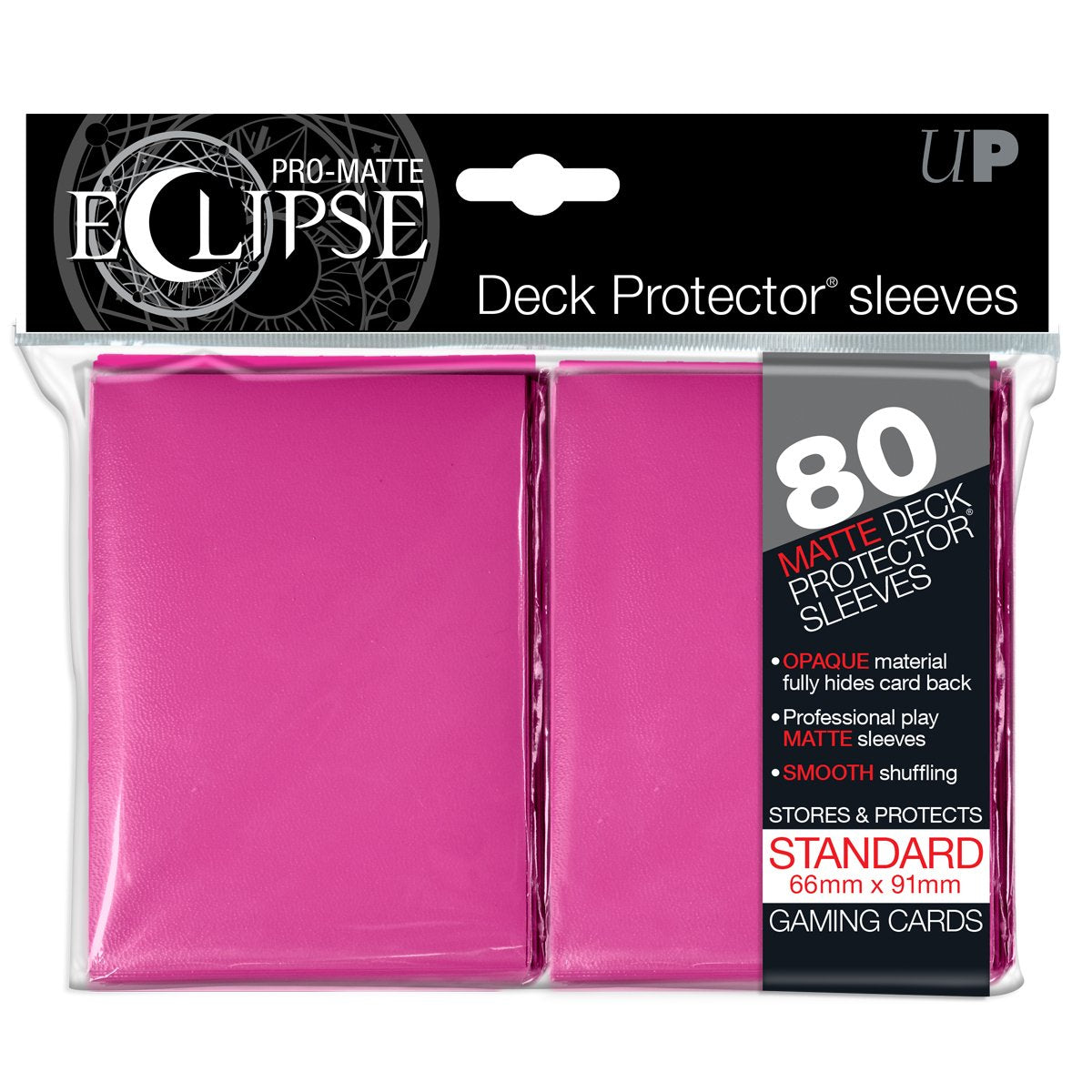 PRO-Matte Eclipse Pink Standard Deck Protector sleeves 80ct | Galactic Gamez