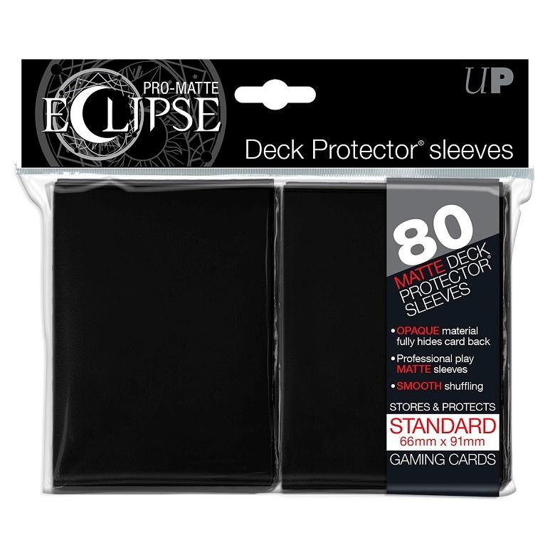 PRO-Matte Eclipse Black Standard Deck Protector sleeves 80ct | Galactic Gamez