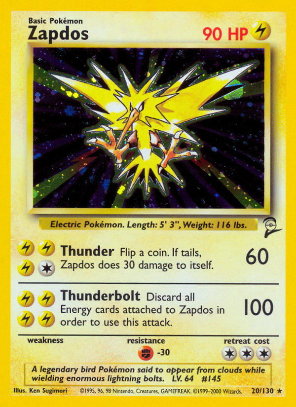 Zapdos (20/130) [Base Set 2] | Galactic Gamez