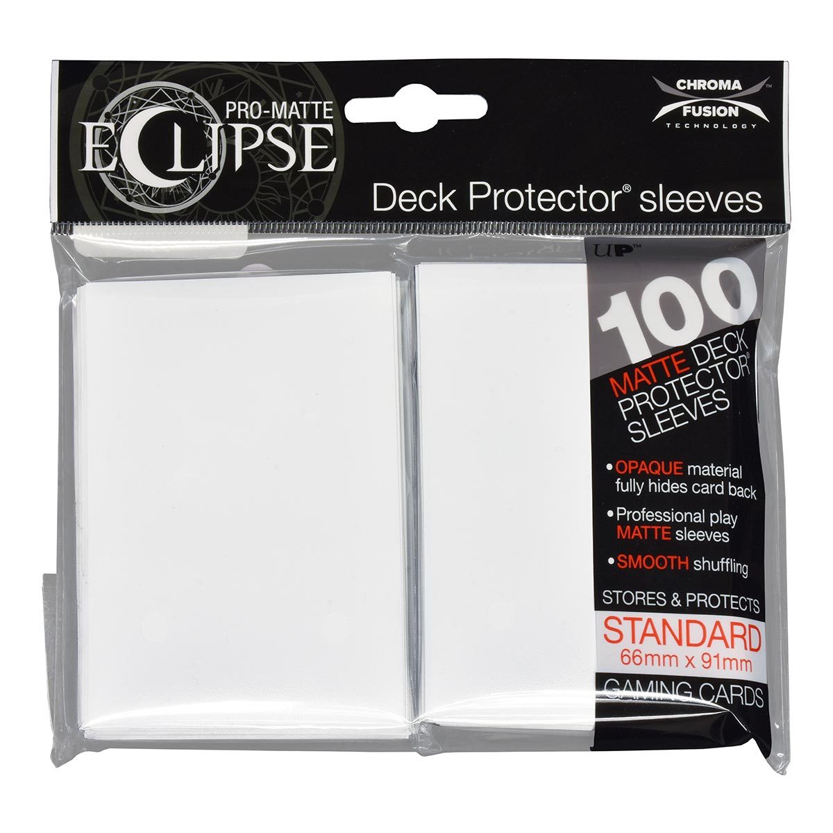 PRO-Matte Eclipse Arctic White Standard Deck Protector sleeve 100ct | Galactic Gamez