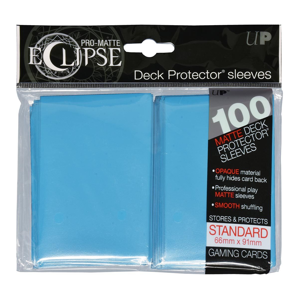 PRO-Matte Eclipse Sky Blue Standard Deck Protector sleeve 100ct | Galactic Gamez