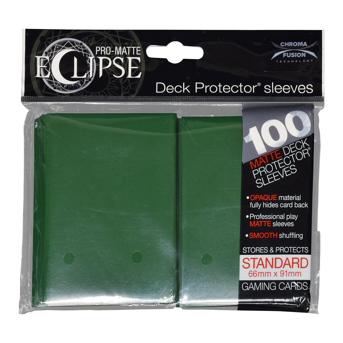 PRO-Matte Eclipse Forest Green Standard Deck Protector sleeve 100ct | Galactic Gamez