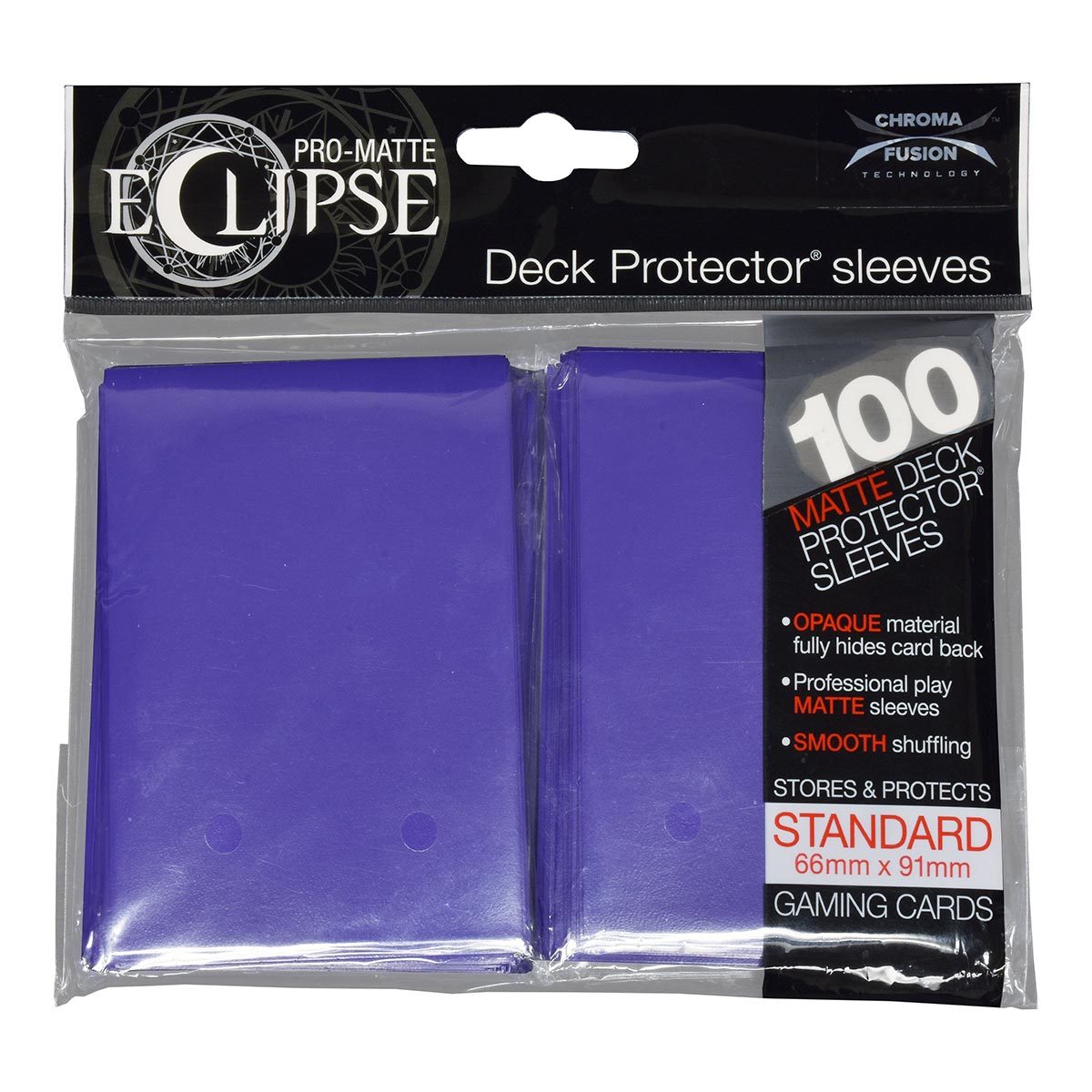 PRO-Matte Eclipse Royal Purple Standard Deck Protector sleeve 100ct | Galactic Gamez