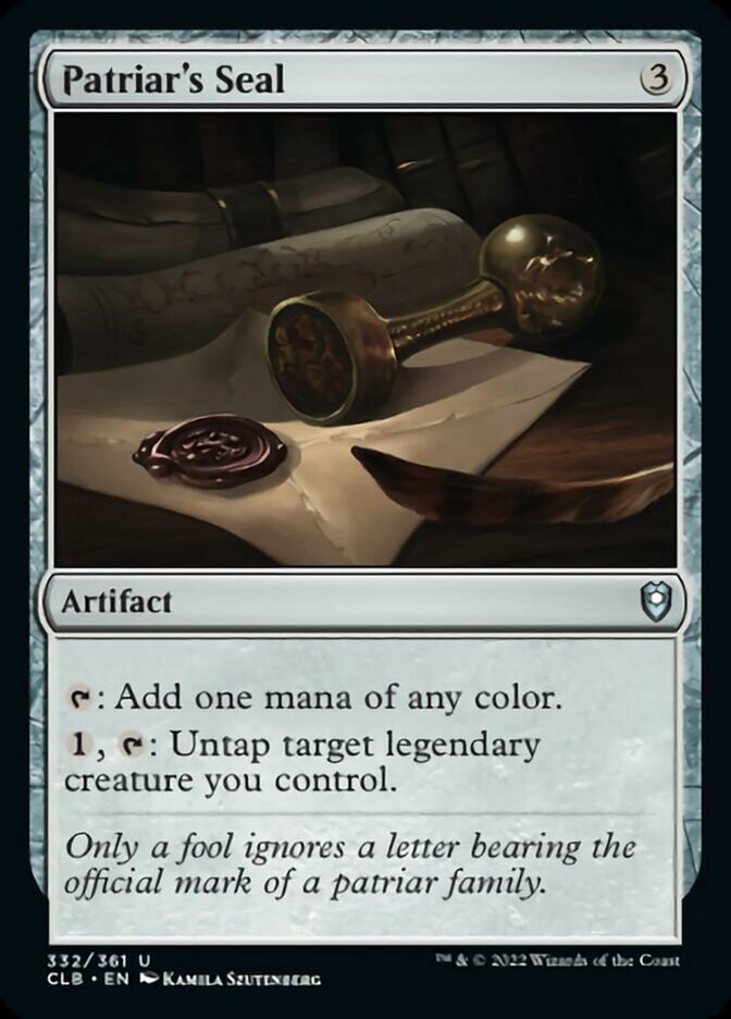 Patriar's Seal [Commander Legends: Battle for Baldur's Gate] | Galactic Gamez